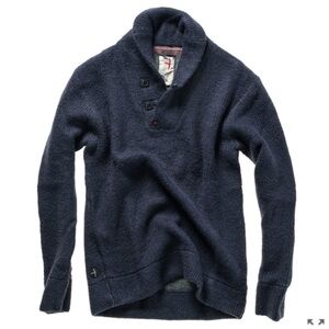 Relwen Old Salt Shawl Sweater Size XL Navy